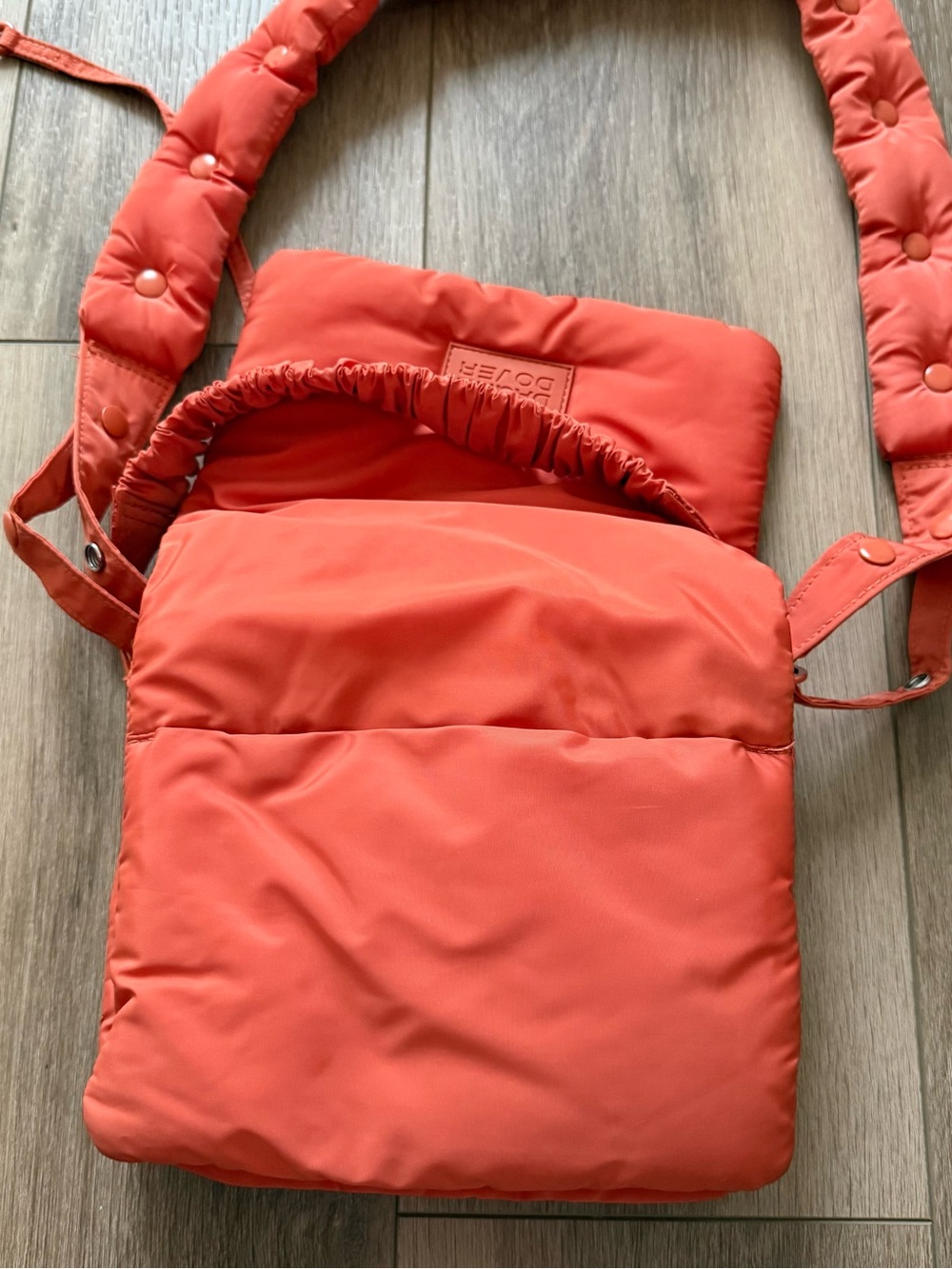 Dagne Dover Quilted Crossbody Bag - Coral Orange - Picture 4 of 5
